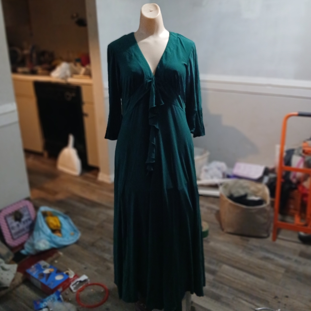 Elegant Dark Green Dress